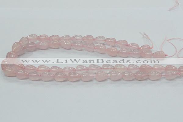 CRQ64 15.5 inches 10*14mm teardrop natural rose quartz beads wholesale