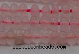 CRQ680 15.5 inches 4*6mm rondelle rose quartz beads wholesale