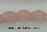 CRQ692 15.5 inches 12*16mm rice rose quartz beads wholesale