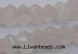 CRQ703 15.5 inches 8*12mm - 10*14mm faceted nuggets rose quartz beads