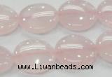 CRQ73 15.5 inches 20mm flat round natural rose quartz beads