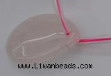 CRQ730 Top drilled 30*40mm flat teardrop rose quartz beads