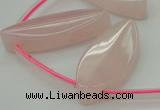 CRQ738 Top drilled 15*35mm marquise rose quartz beads