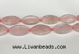 CRQ759 15.5 inches 25*40mm oval rose quartz beads