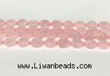 CRQ765 15.5 inches 14mm flat round rose quartz beads