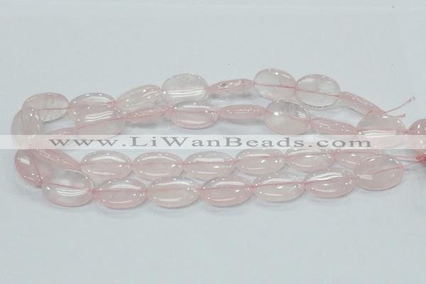 CRQ78 15.5 inches 13*25mm oval natural rose quartz beads wholesale