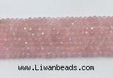 CRQ785 15.5 inches 5mm faceted round rose quartz beads wholesale