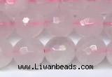 CRQ797 15.5 inches 8mm faceted round rose quartz gemstone beads