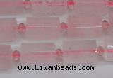 CRQ812 15.5 inches 10*15mm faceted tube rose quartz beads