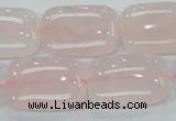 CRQ82 15.5 inches 18*25mm rectangle natural rose quartz beads