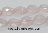 CRQ86 15.5 inches 10*14mm faceted teardrop natural rose quartz beads