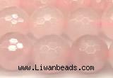 CRQ876 15 inches 8mm faceted round rose quartz beads