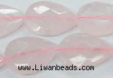 CRQ89 15.5 inches 18*25mm faceted teardrop natural rose quartz beads