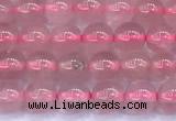 CRQ890 15 inches 4mm round Madagascar rose quartz beads