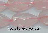 CRQ90 15.5 inches 20*30mm faceted teardrop natural rose quartz beads