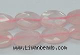 CRQ91 15.5 inches 13*18mm faceted oval natural rose quartz beads