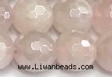 CRQ912 15 inches 10mm faceted round AB-color rose quartz beads