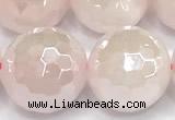 CRQ914 15 inches 14mm faceted round AB-color rose quartz beads