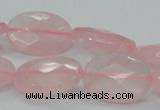 CRQ92 15.5 inches 18*25mm faceted oval natural rose quartz beads