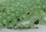 CRU100 15.5 inches 6mm round green rutilated quartz beads wholesale