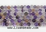 CRU1019 15.5 inches 8mm round mixed rutilated quartz beads