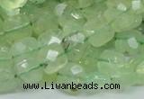 CRU120 15.5 inches 10*10mm faceted square green rutilated quartz beads