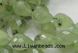 CRU125 15.5 inches 11*16mm faceted teardrop green rutilated quartz beads