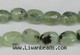 CRU178 8*10mm – 10*14mm faceted nuggets green rutilated quartz beads