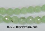 CRU202 15.5 inches 10mm faceted round green rutilated quartz beads