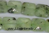 CRU213 15 inches 16*16mm faceted square green rutilated quartz beads