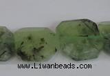 CRU223 15.5 inches 20*20mm freeform green rutilated quartz beads