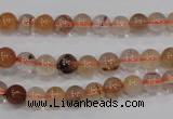 CRU452 15.5 inches 6mm round Multicolor rutilated quartz beads