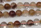 CRU454 15.5 inches 9mm round Multicolor rutilated quartz beads