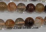 CRU456 15.5 inches 12mm round Multicolor rutilated quartz beads