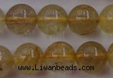 CRU613 15.5 inches 10mm round golden rutilated quartz beads