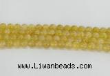 CRU660 15.5 inches 8mm round golden rutilated quartz beads