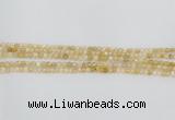 CRU665 15.5 inches 3mm faceted round golden rutilated quartz beads