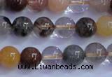 CRU751 15.5 inches 6mm round Multicolor rutilated quartz beads