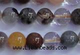 CRU752 15.5 inches 8mm round Multicolor rutilated quartz beads