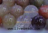 CRU754 15.5 inches 12mm round Multicolor rutilated quartz beads