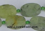 CRU784 15.5 inches 16*22mm oval green rutilated quartz beads