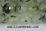 CRU804 15.5 inches 12mm faceted round prehnite gemstone beads