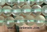 CRU811 15.5 inches 6mm round green rutilated quartz beads