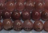 CRZ1000 15.5 inches 6mm - 6.5mm round A- grade natural ruby beads