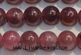 CRZ1005 15.5 inches 6mm - 6.5mm round A+ grade natural ruby beads