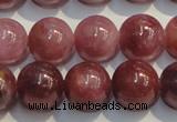 CRZ1006 15.5 inches 7mm - 7.5mm round A+ grade natural ruby beads