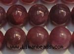 CRZ1009 15.5 inches 7mm - 7.5mm round AA grade natural ruby beads