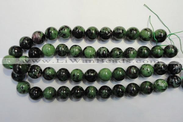 CRZ102 15.5 inches 16mm round ruby zoisite gemstone beads