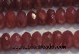 CRZ1026 15.5 inches 4*6mm faceted rondelle AA grade ruby beads