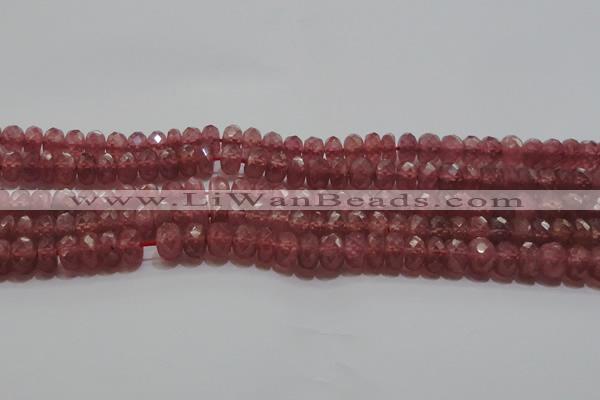 CRZ1102 15.5 inches 4*6mm faceted rondelle AAA+ grade ruby beads